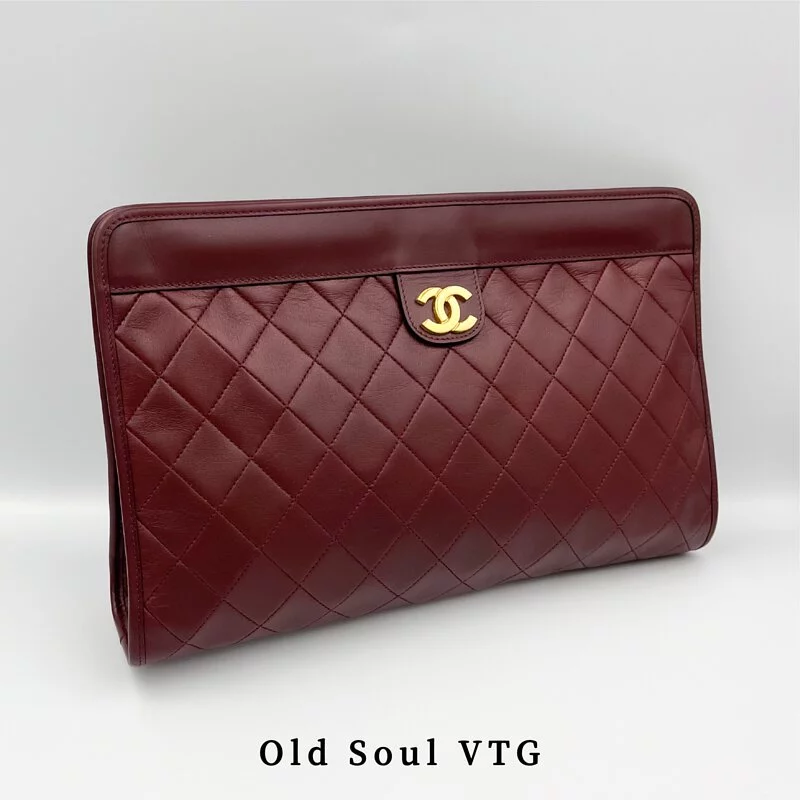 𝐂𝐡𝐚𝐧𝐞𝐥 稀少酒紅手拿包
